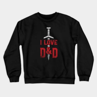 I Love D&D (Sword) Crewneck Sweatshirt